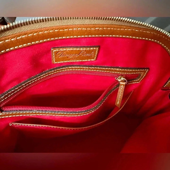 Dooney & Bourke Pebble Grain Leather Zip Zip Satchel Elephant Brown Tan - Picture 7 of 10